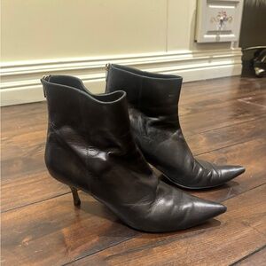 Jimmy Choo Black Leather Ankle Boots